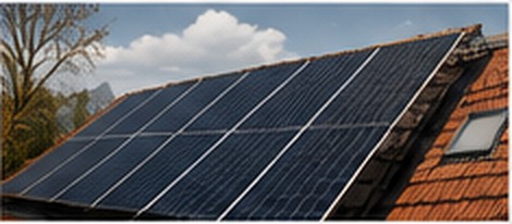 Photovoltaikanlage auf einem Hausdach